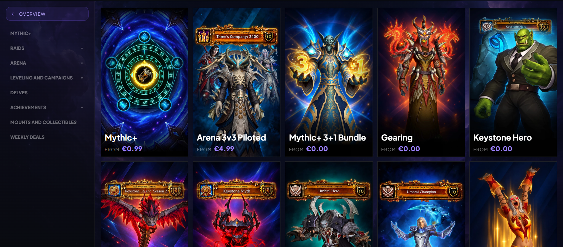 Complete Web app to sell boosting services of various games, boosting by trusted and verified boosters.